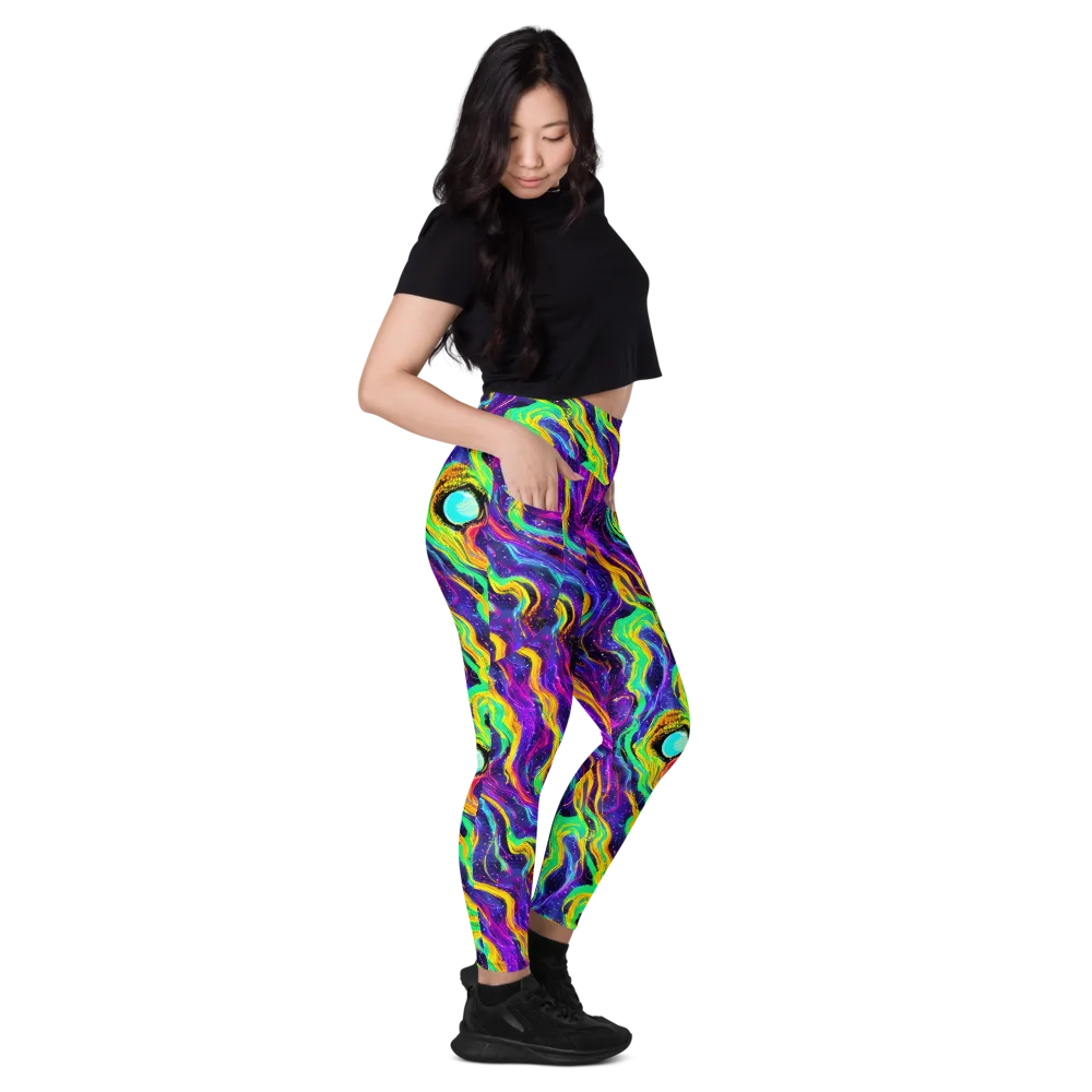 Jackson Swirl on Leggings with Pockets — Right