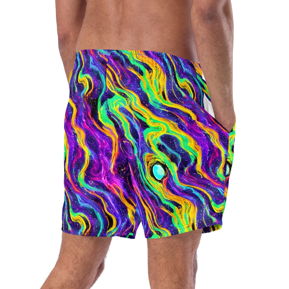 Jackson Swirl on Swim Trunks — Right Back