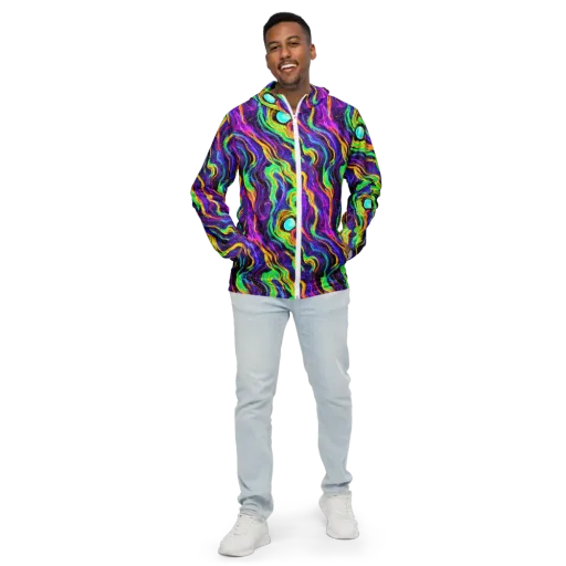 Jackson Swirl on a Men's Windbreaker