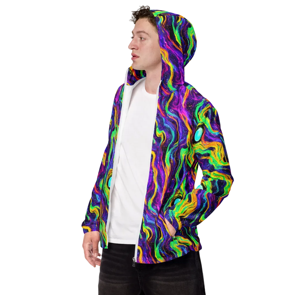 Jackson Swirl on Men's Windbreaker — Left Front
