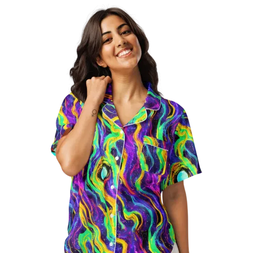 Jackson Swirl on a Women's Short Sleeve Pajama Top