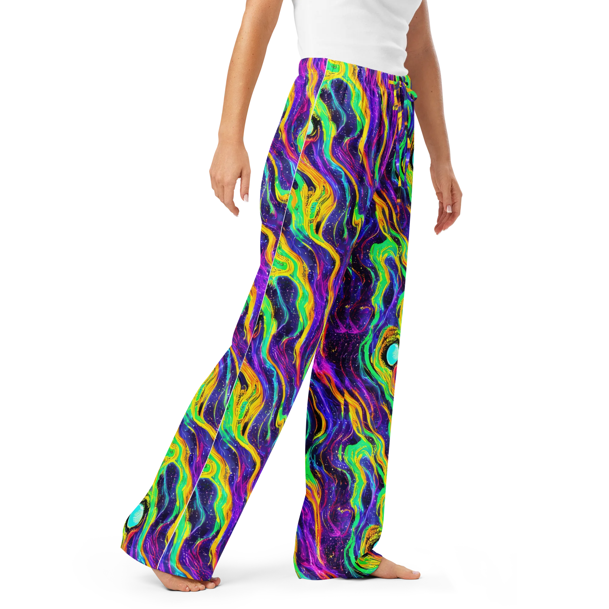 Jackson Swirl on Women's Pajama Pants — Right Front