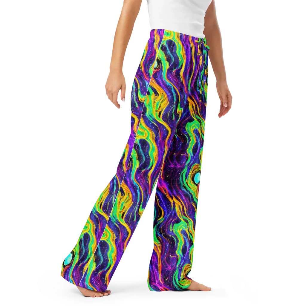 Jackson Swirl on Women's Pajama Pants — Right Front