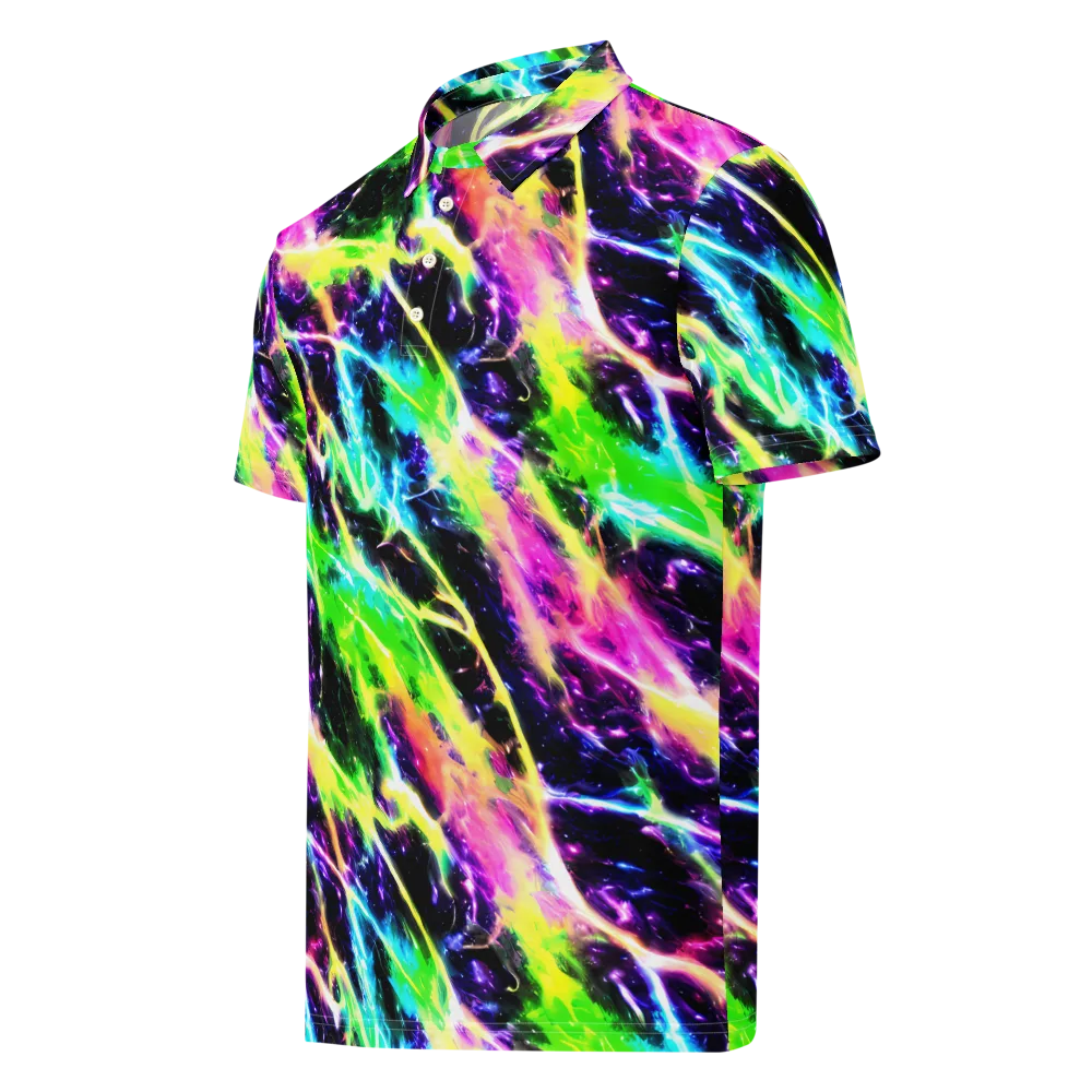 Chromatic Surge on Men's Slim Fit Polo Shirt — Left Front