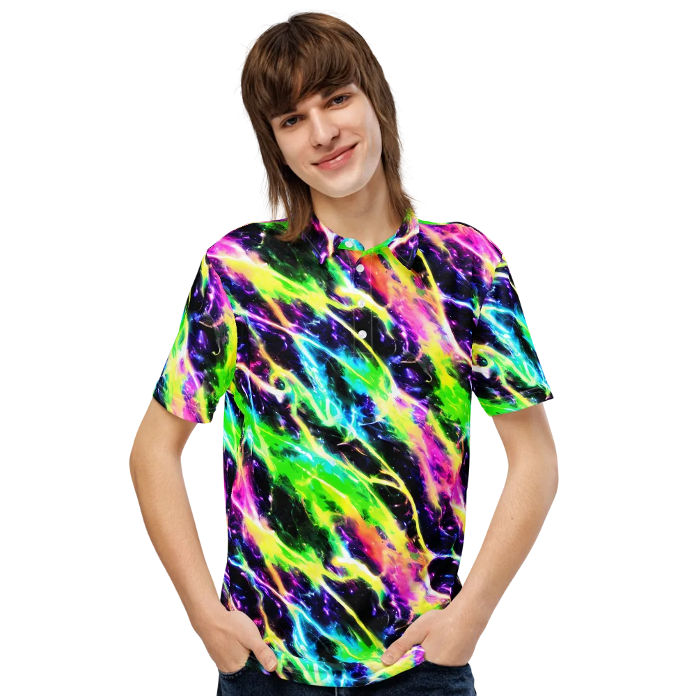 Chromatic Surge on Men's Slim Fit Polo Shirt — Front