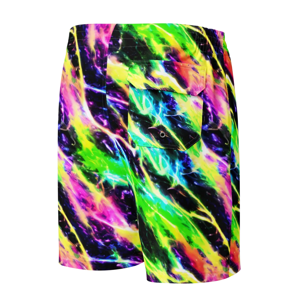 Chromatic Surge on Men's Board Shorts — Back