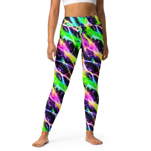 Chromatic Surge on a Yoga Leggings