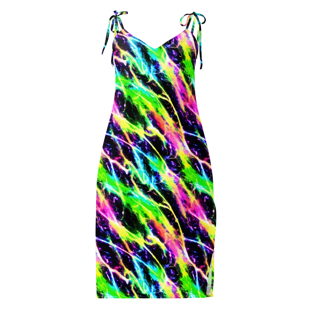 Chromatic Surge on Slip Dress — Front