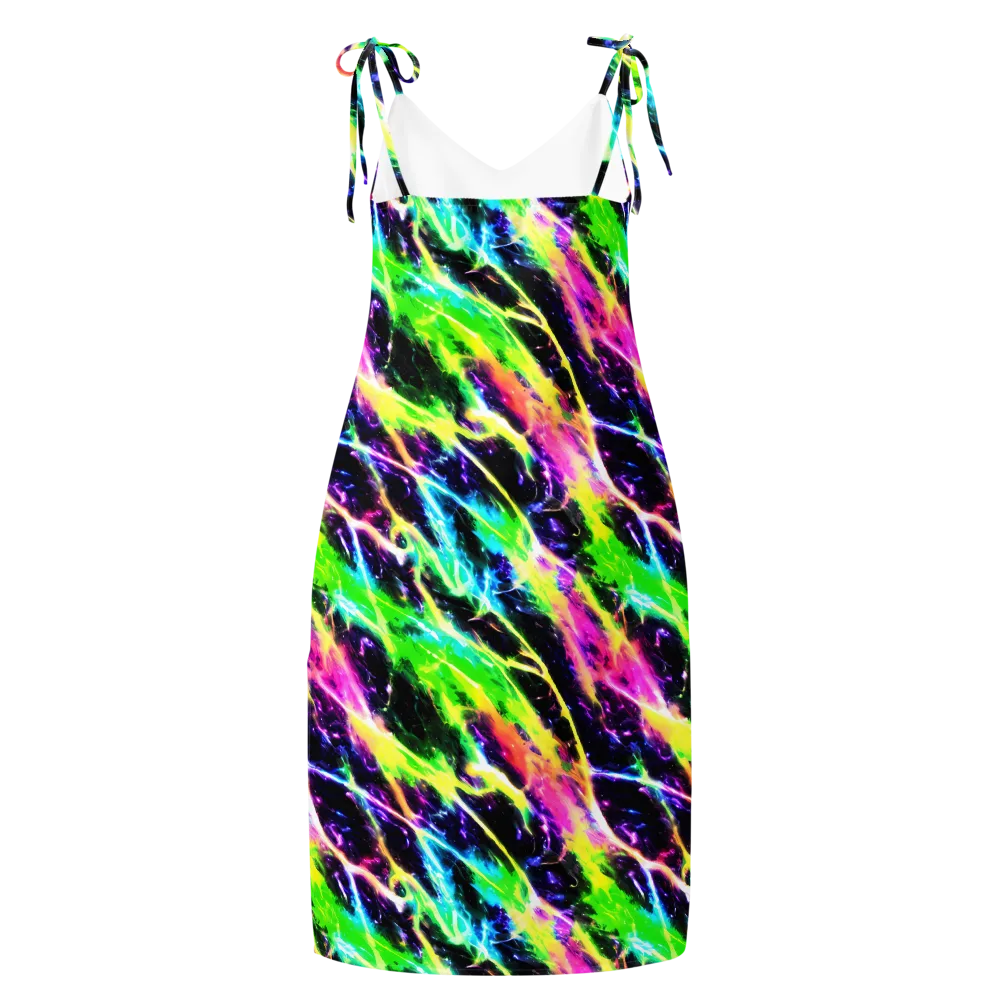 Chromatic Surge on Slip Dress — Back