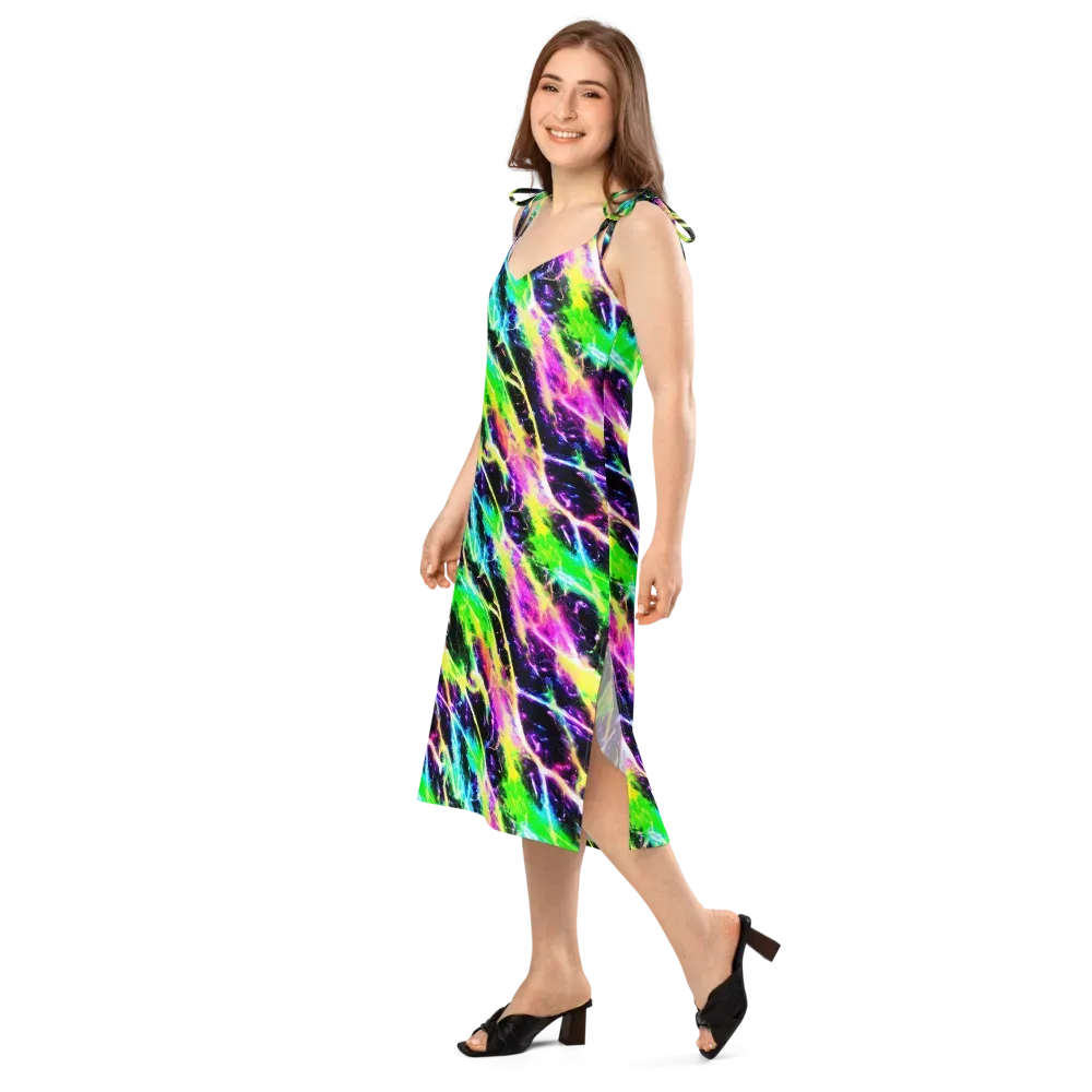 Chromatic Surge on Slip Dress — Left Front