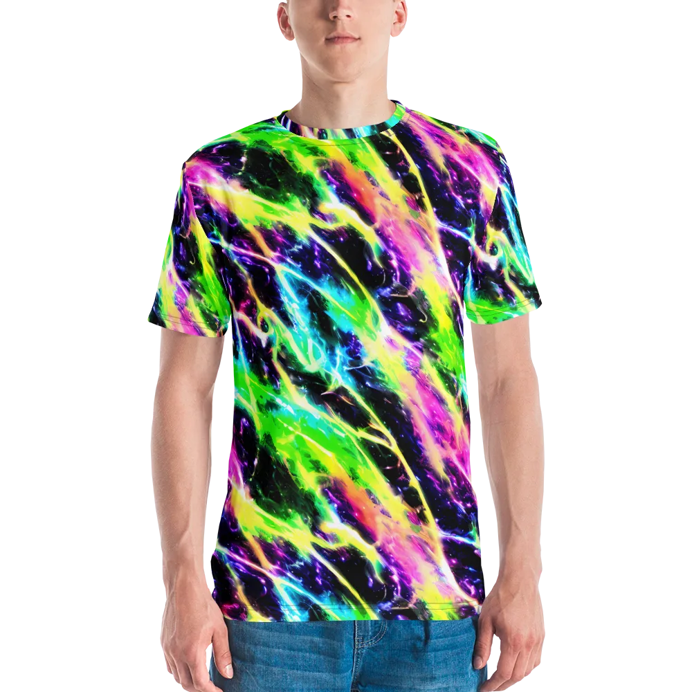 Chromatic Surge on Men's Crew Neck T-Shirt — Front