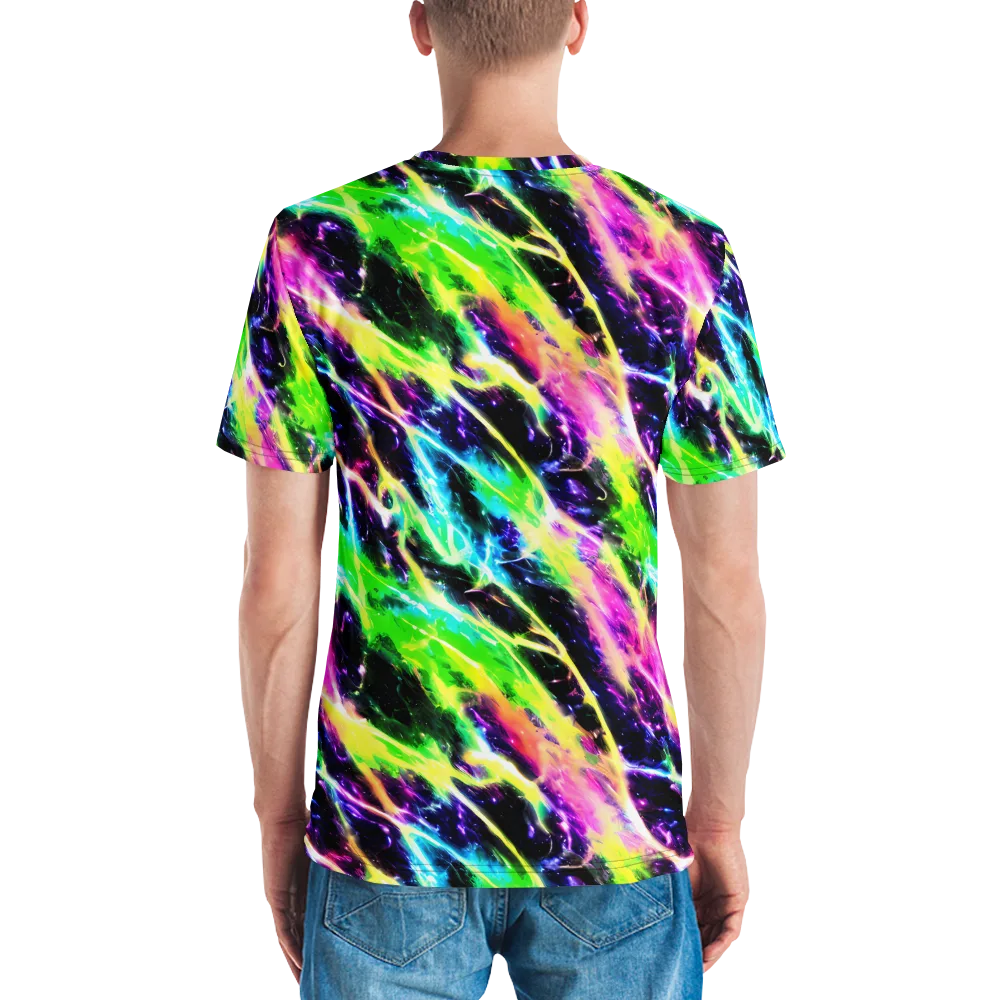 Chromatic Surge on Men's Crew Neck T-Shirt — Back