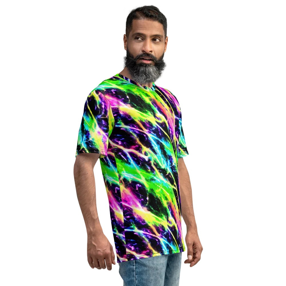 Chromatic Surge on Men's Crew Neck T-Shirt — Right