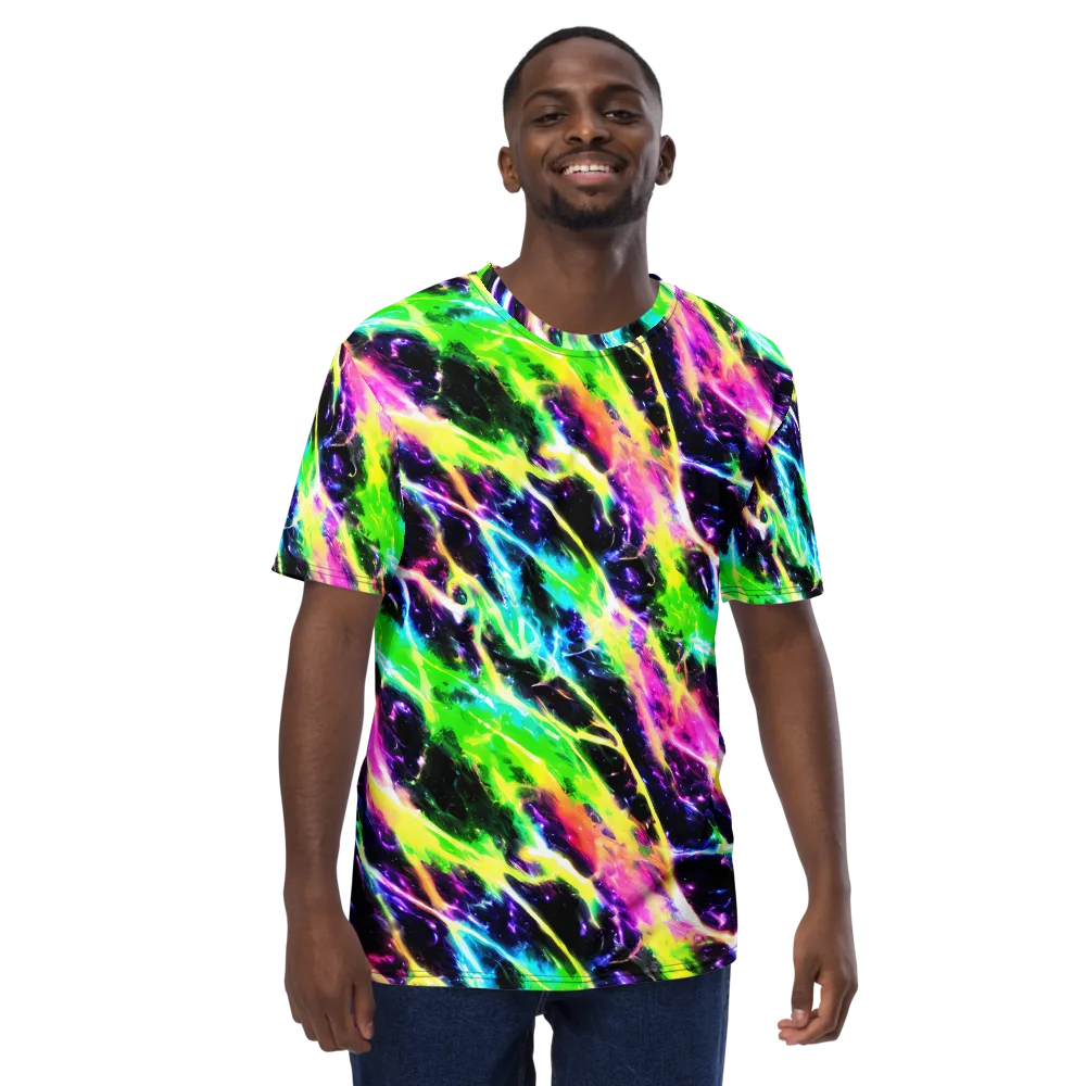 Chromatic Surge on Men's Crew Neck T-Shirt — Front