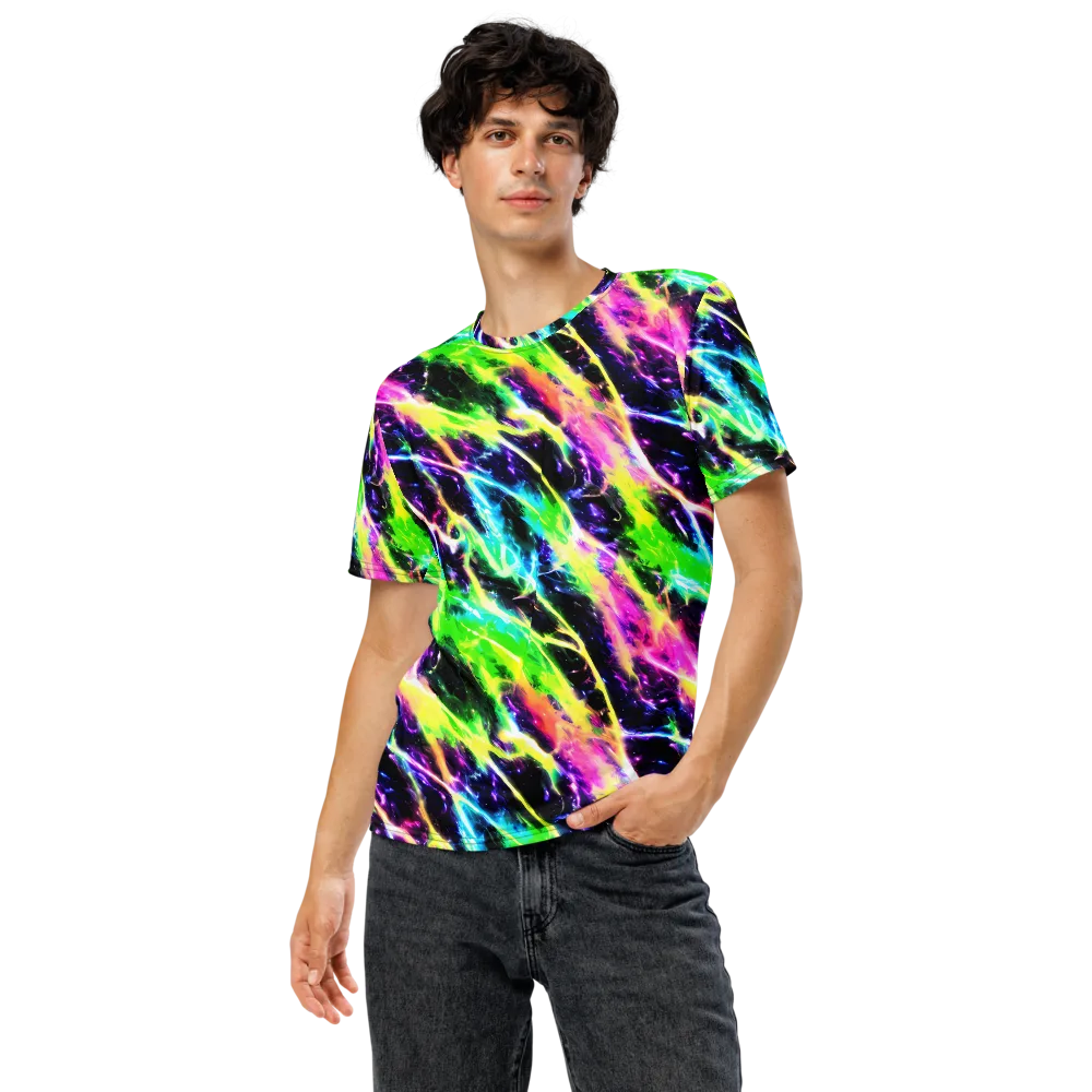 Chromatic Surge on Men's Crew Neck T-Shirt — Front