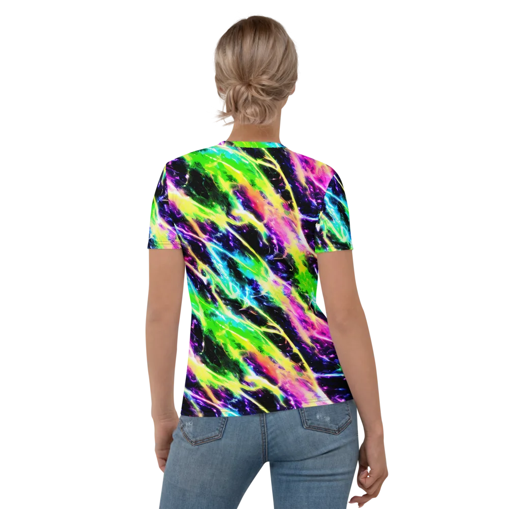 Chromatic Surge on Women's Crew Neck T-Shirt — Back