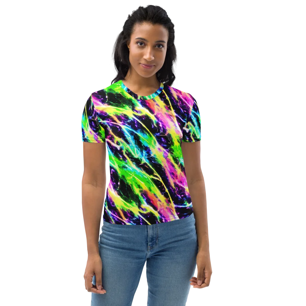 Chromatic Surge on Women's Crew Neck T-Shirt — Front