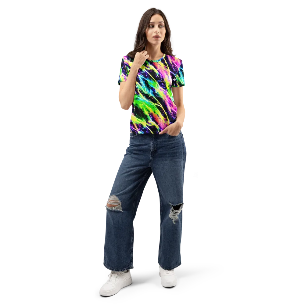 Chromatic Surge on Women's Crew Neck T-Shirt — Front