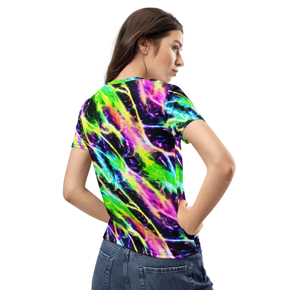 Chromatic Surge on Women's Crew Neck T-Shirt — Back