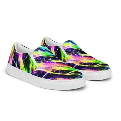 Chromatic Surge on a Men's Slip-On Canvas Shoes