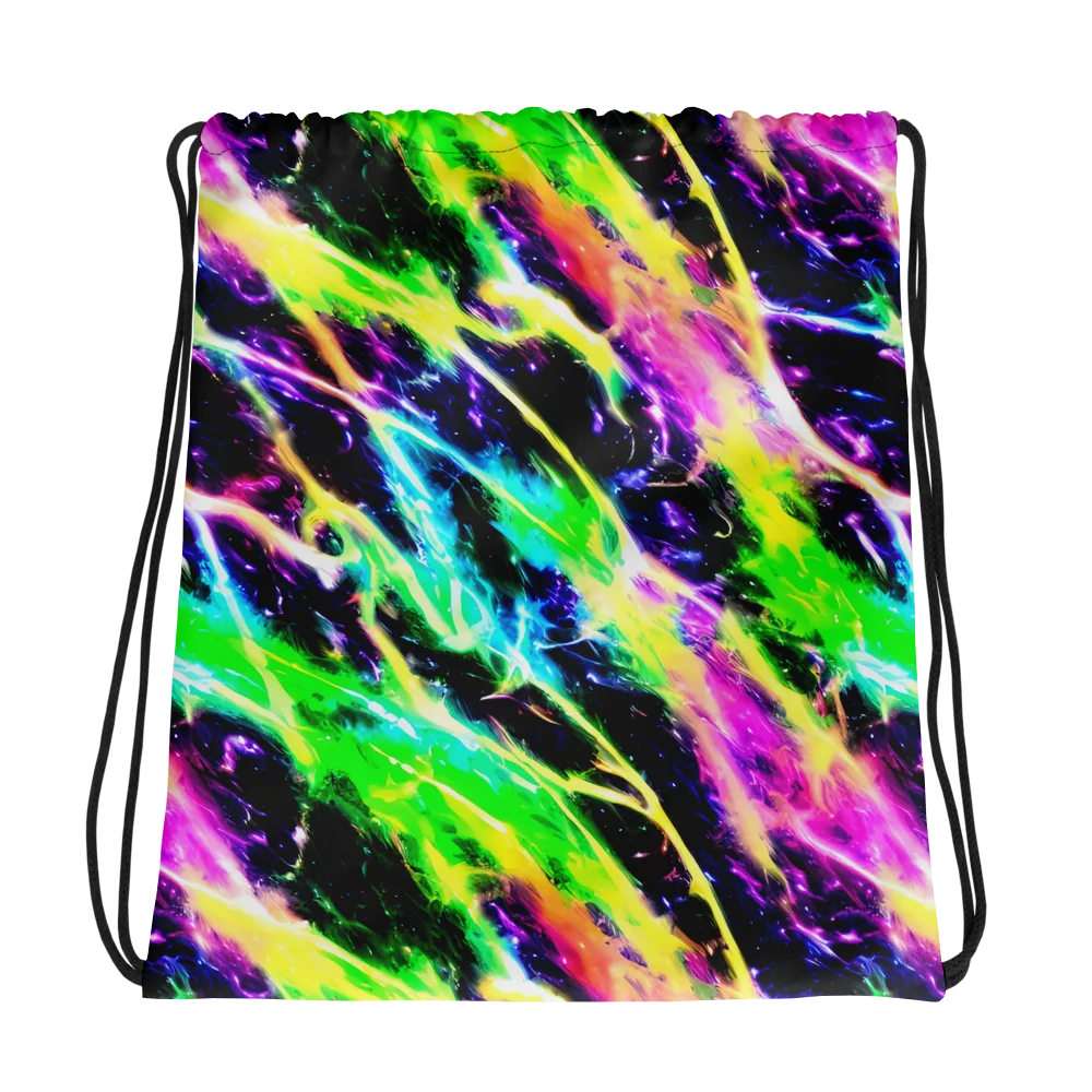 Chromatic Surge on Drawstring Bag — Photo