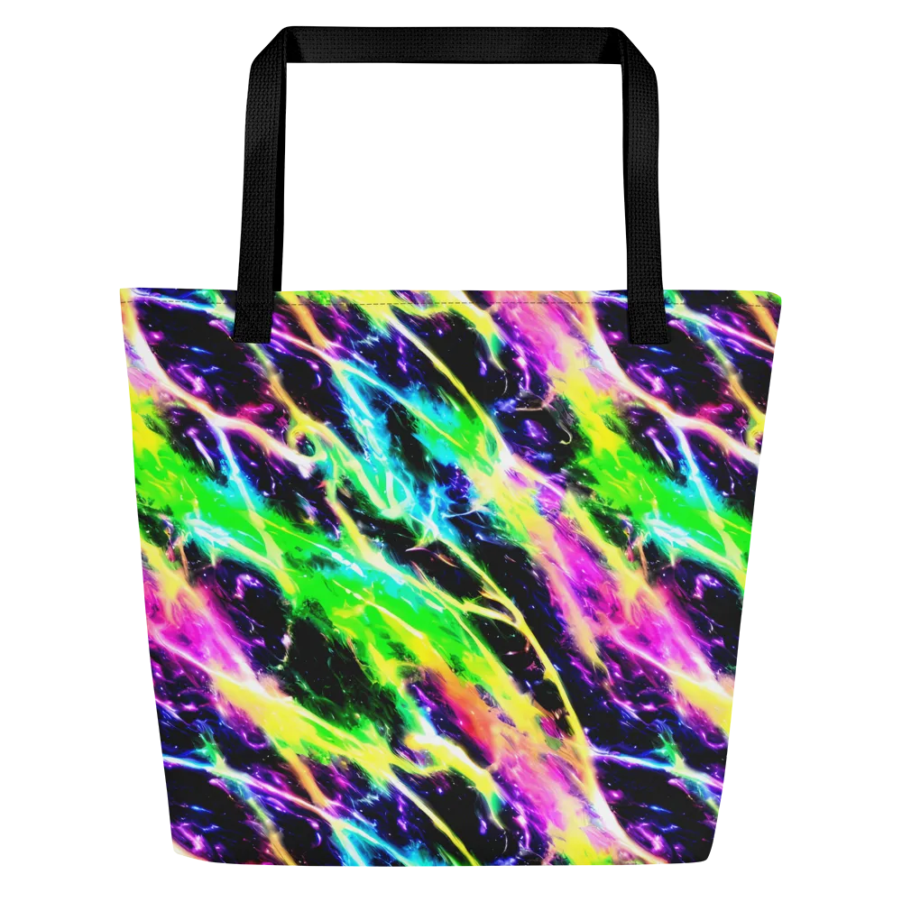 Chromatic Surge on Large Tote Bag W/ Pocket — Front