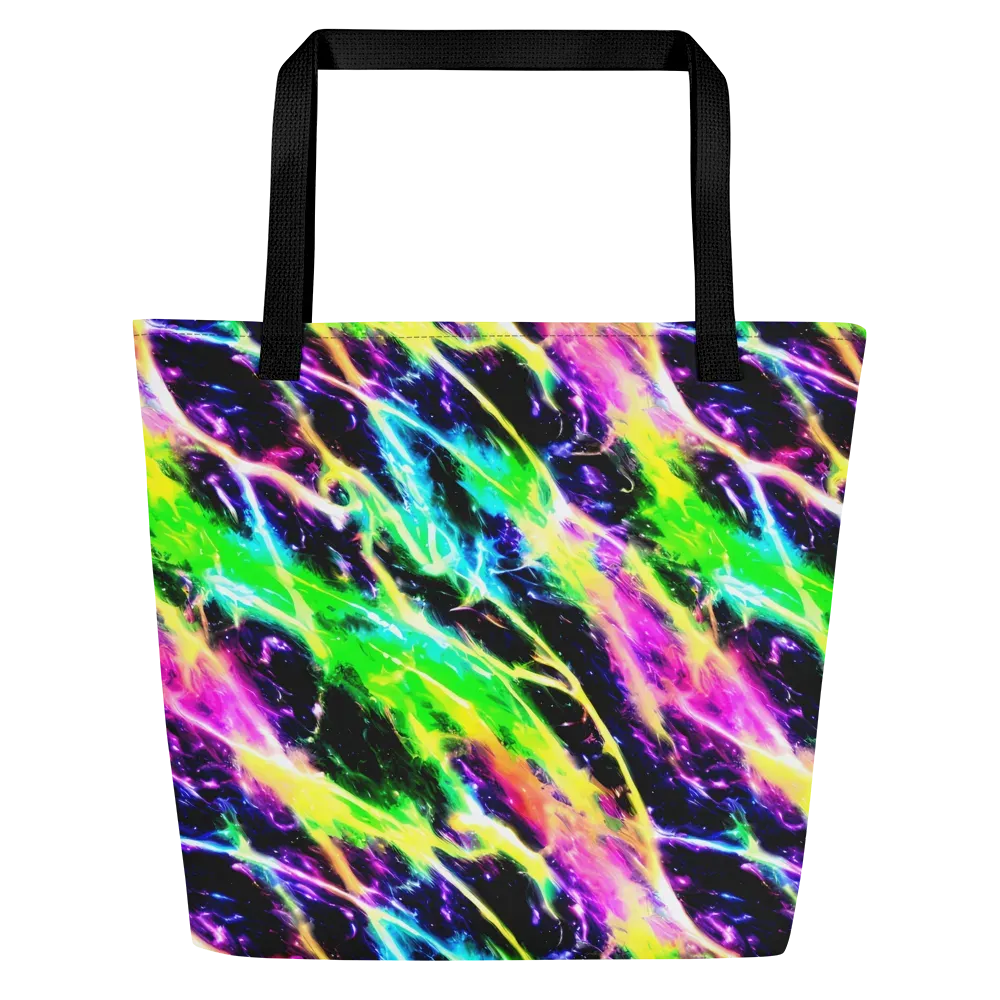Chromatic Surge on Large Tote Bag W/ Pocket — Front