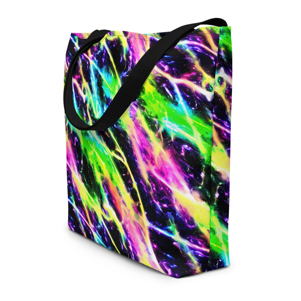 Chromatic Surge on Large Tote Bag W/ Pocket — Front