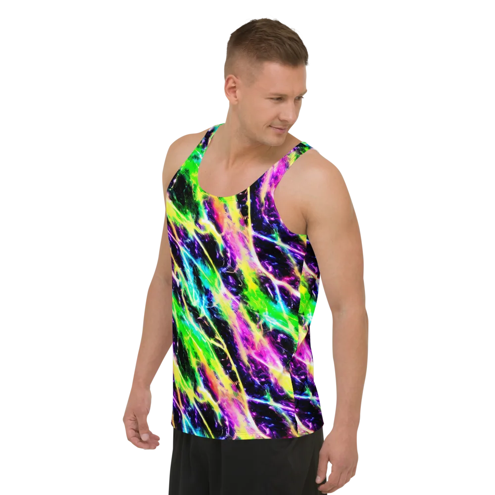Chromatic Surge on Men's Tank Top — Left Front