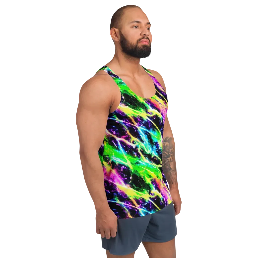 Chromatic Surge on Men's Tank Top — Right Front