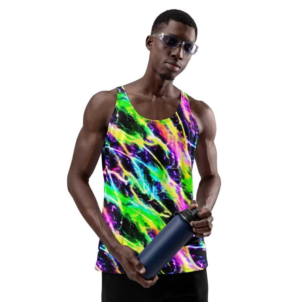 Chromatic Surge on Men's Tank Top — Front