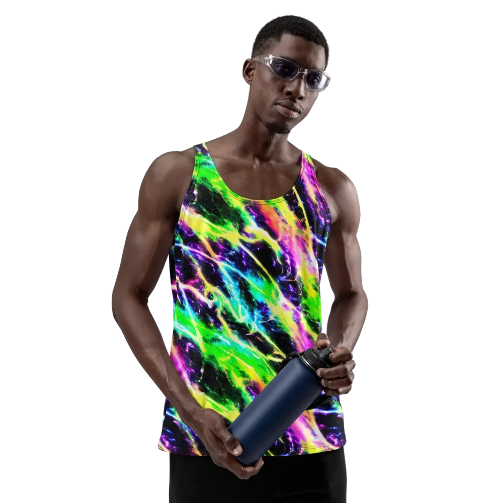 Chromatic Surge on Men's Tank Top — Front
