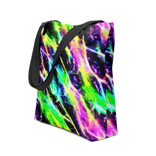 Chromatic Surge on a Tote Bag