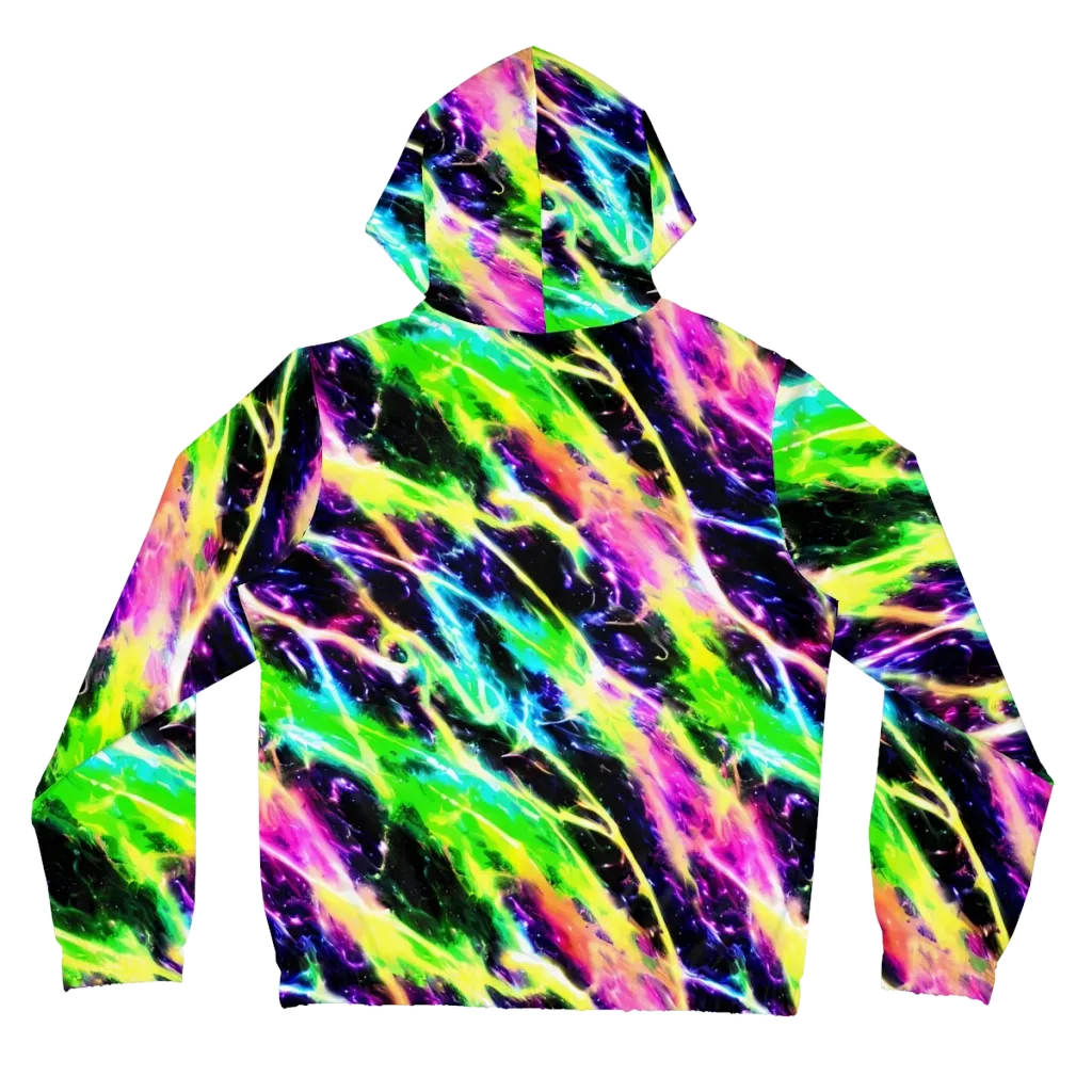 Chromatic Surge on Women's Full-Zip Hoodie — Back