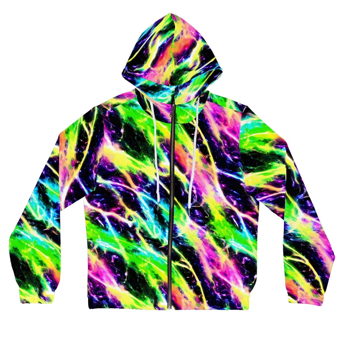 Chromatic Surge on Women's Full-Zip Hoodie — Front