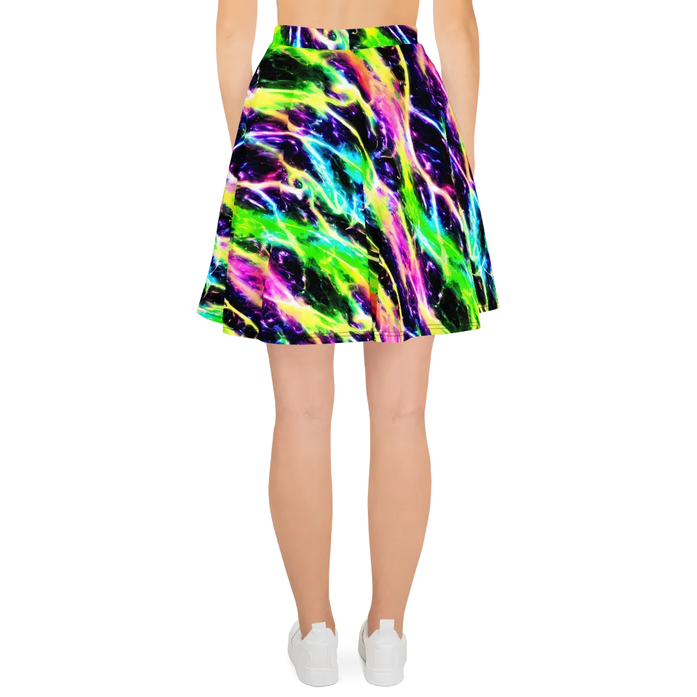 Chromatic Surge on Skater Skirt — Back