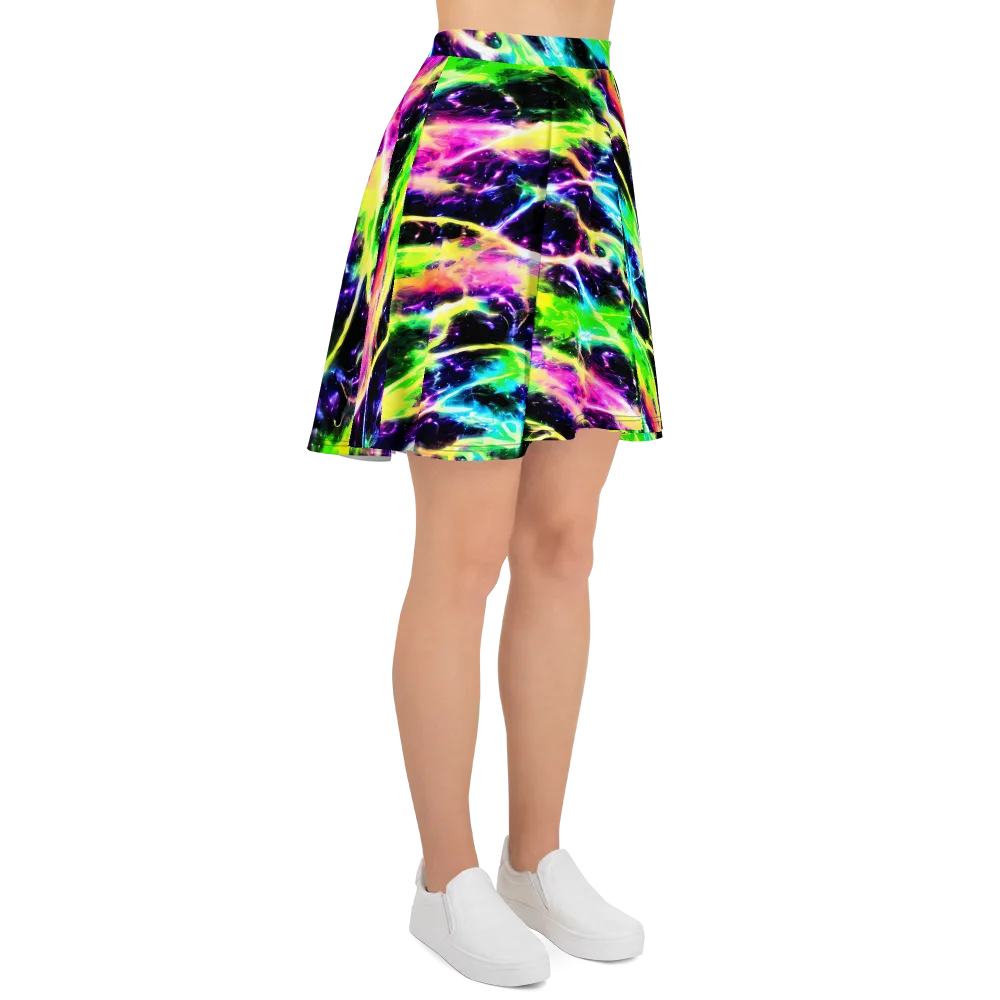 Chromatic Surge on Skater Skirt — Right