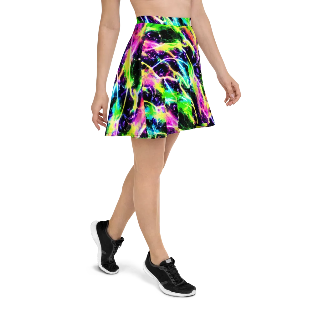 Chromatic Surge on Skater Skirt — Right