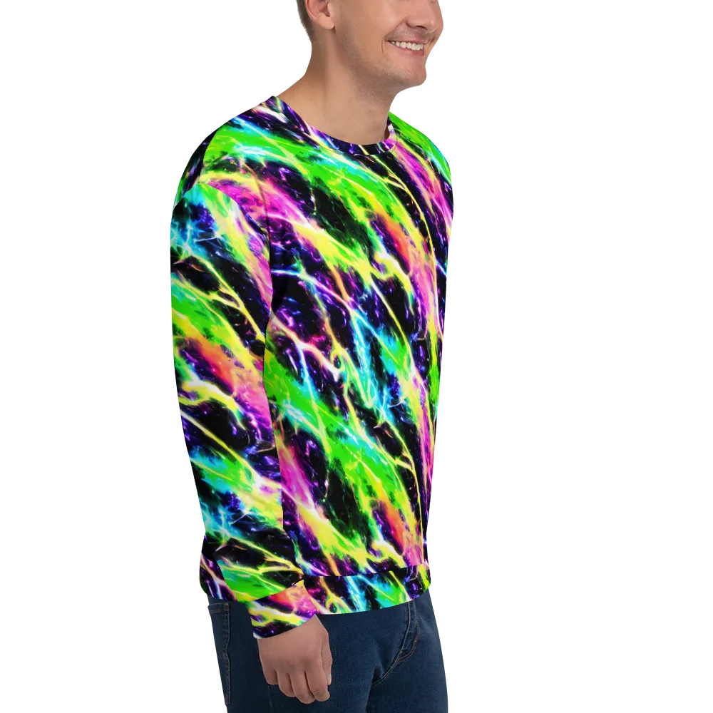 Chromatic Surge on Sweatshirt — Right Front
