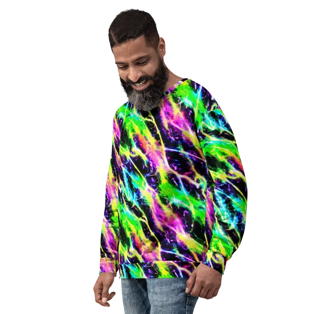 Chromatic Surge on Sweatshirt — Left Front