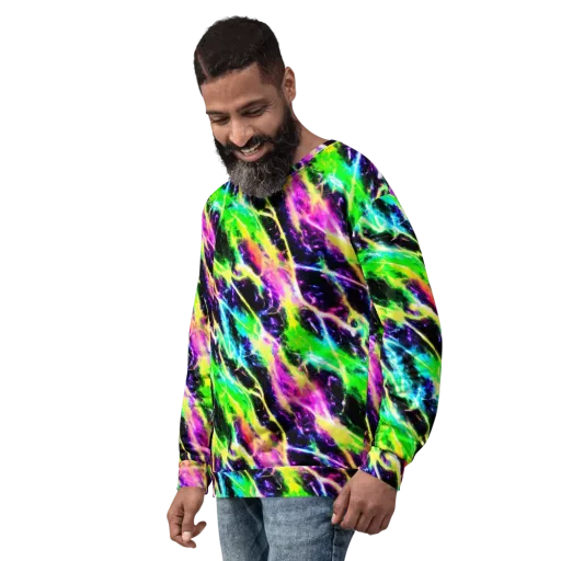 Chromatic Surge on a Sweatshirt