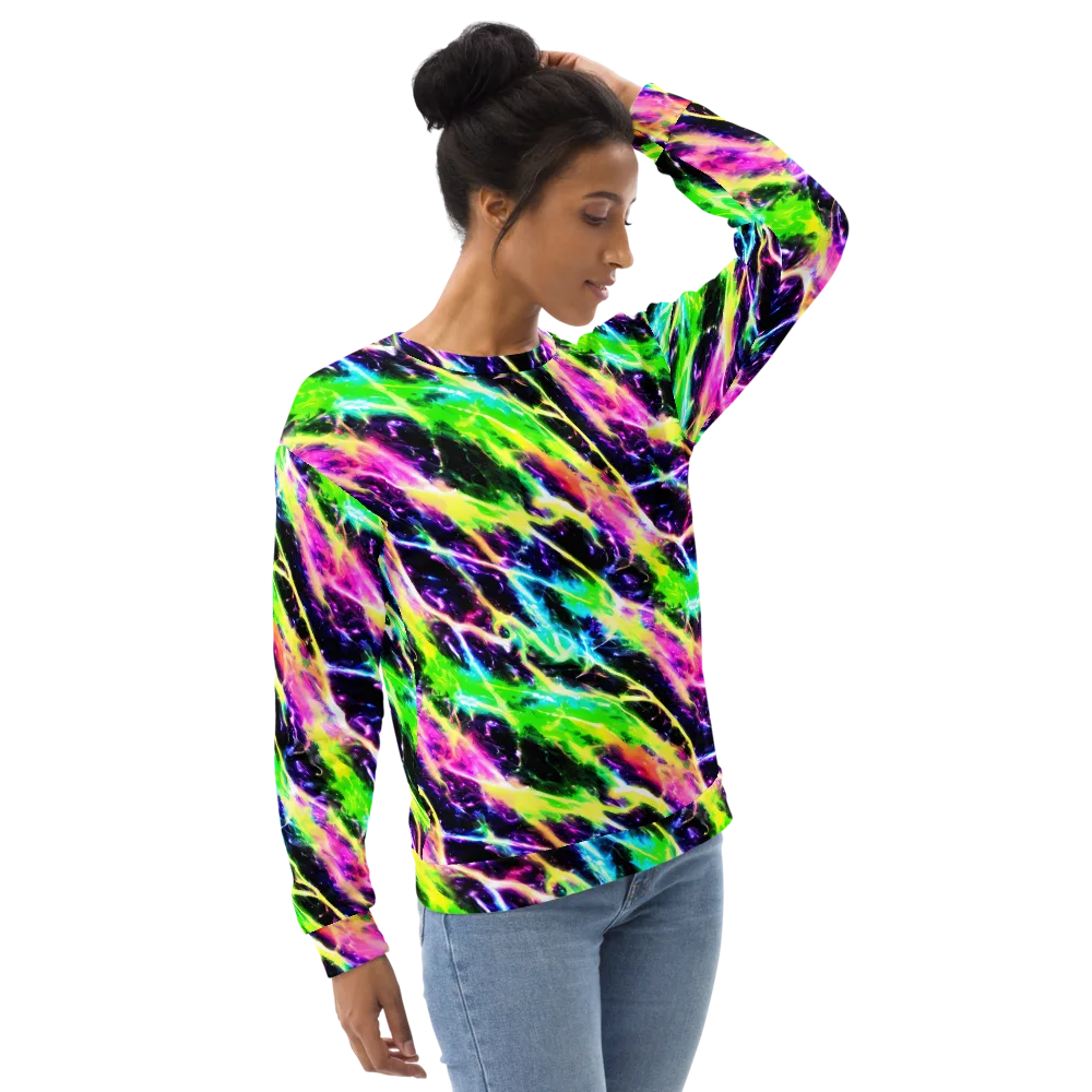 Chromatic Surge on Sweatshirt — Right Front
