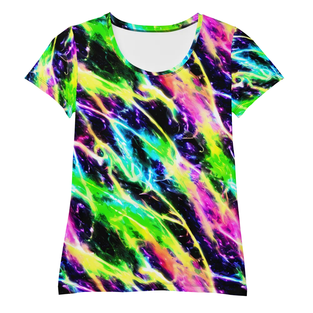 Chromatic Surge on Women's Athletic T-Shirt — Front