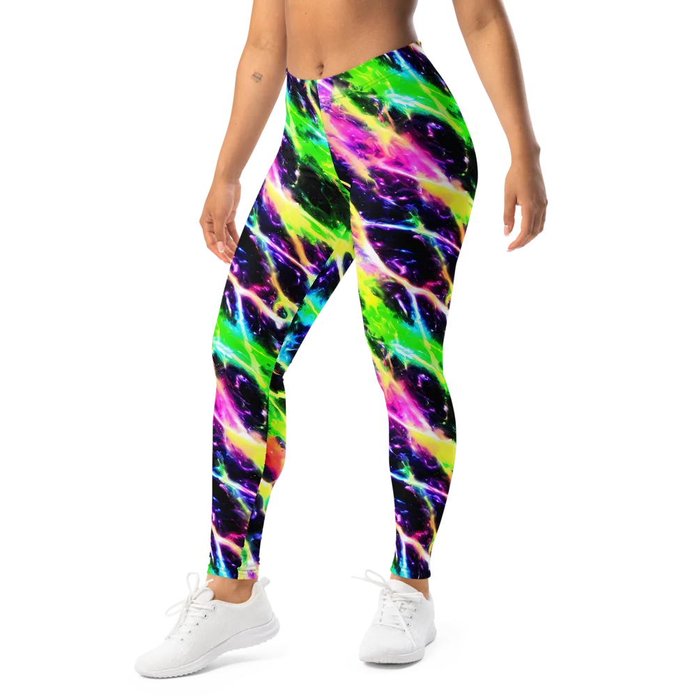 Chromatic Surge on Leggings — Left Front