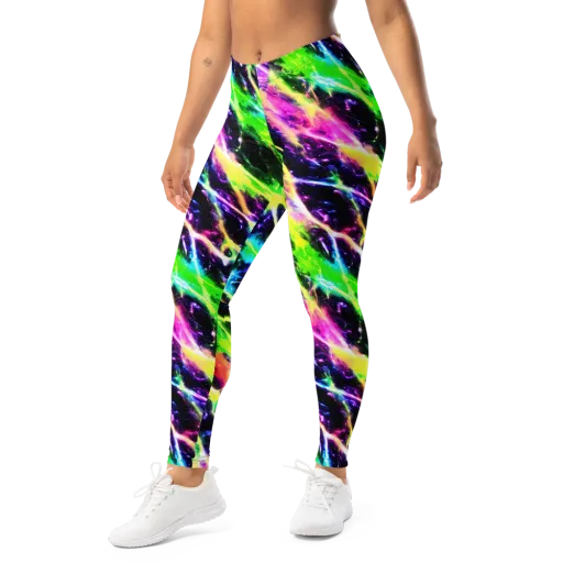 Chromatic Surge on a Leggings