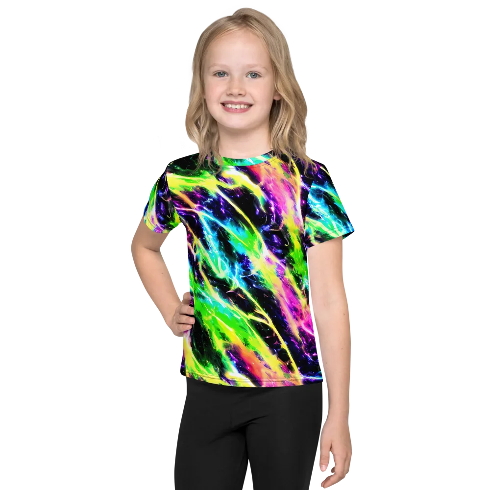 Chromatic Surge on Kids Crew Neck T-Shirt — Front