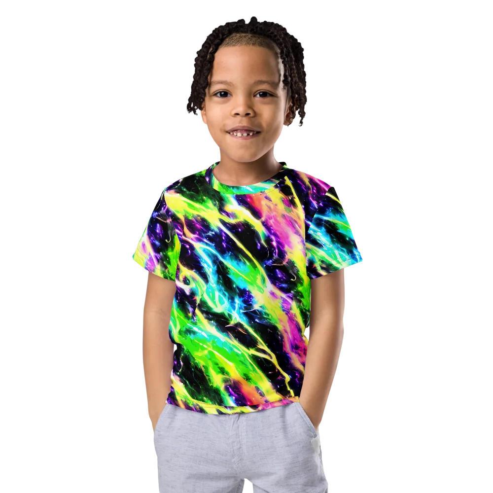 Chromatic Surge on Kids Crew Neck T-Shirt — Front