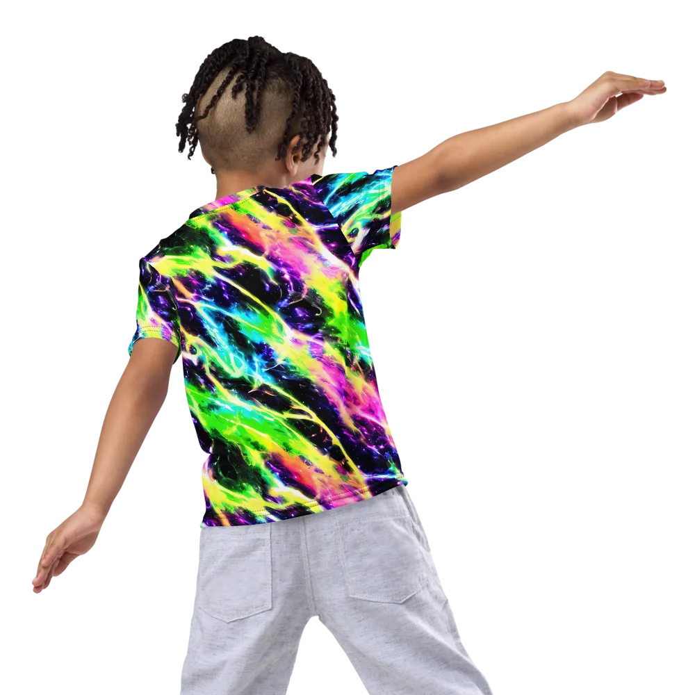 Chromatic Surge on Kids Crew Neck T-Shirt — Back