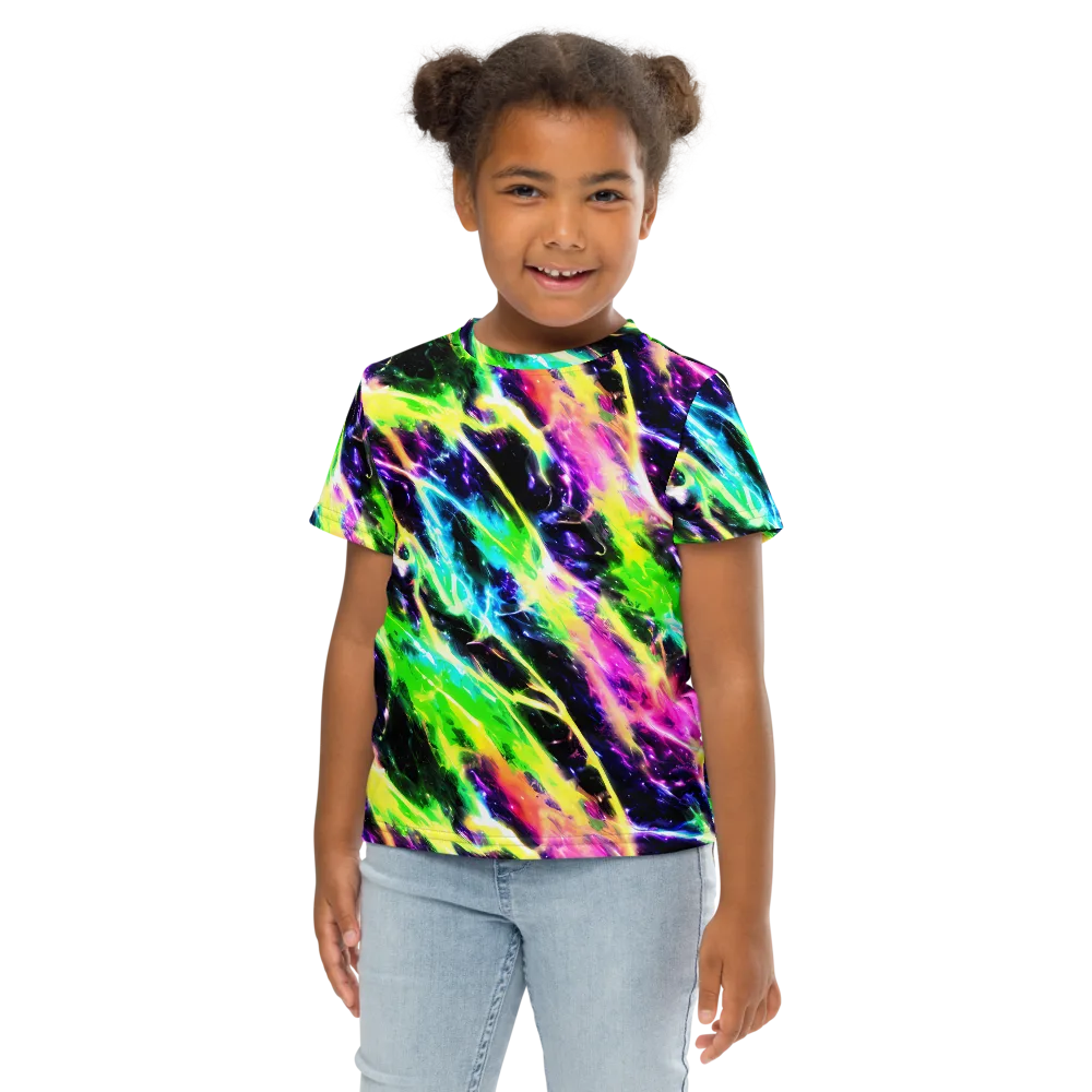 Chromatic Surge on Kids Crew Neck T-Shirt — Front