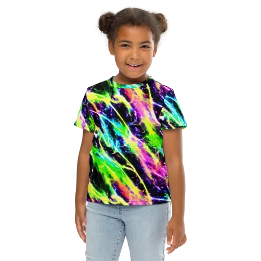 Chromatic Surge on a Kids Crew Neck T-Shirt